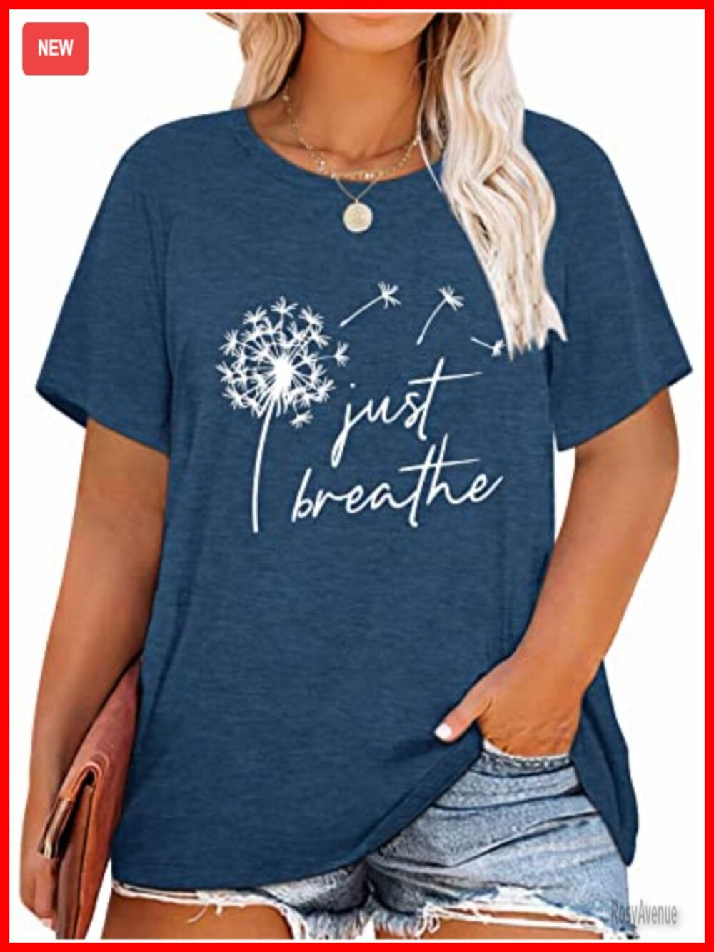 Plus Size Dandelion Graphic Tee Women Loose Fit Short Sleeve